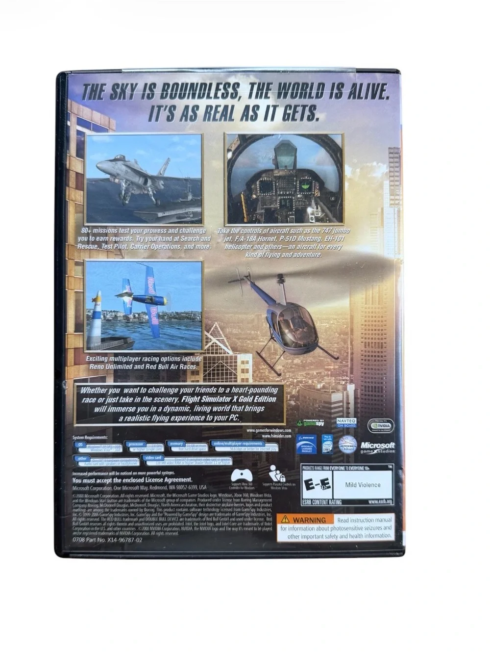 Microsoft Flight Simulator X Gold Edition PC DVD Deluxe & Acceleration Expansion